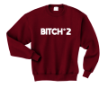 bitch n 2 bluza z nadrukiem bordowa.png