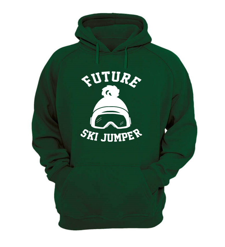 FUTURE SKI JUMPER BLUZA Z KAPTUREM Z NADRUKIEM SKOKI NARCIARSKIE butelkowozielona.png