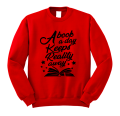 a book a day keeps reality away bluza z nadrukiem czerwona.png