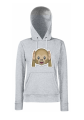 bluza z kapturem damska best FRIENDS forever monkey szara.png