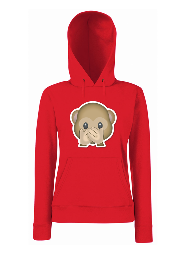 BLUZA z kapturem damska best friends FOREVER MONKEY DLA PRZYJACIÓŁ PRZYJACIÓŁKI czerwona.png