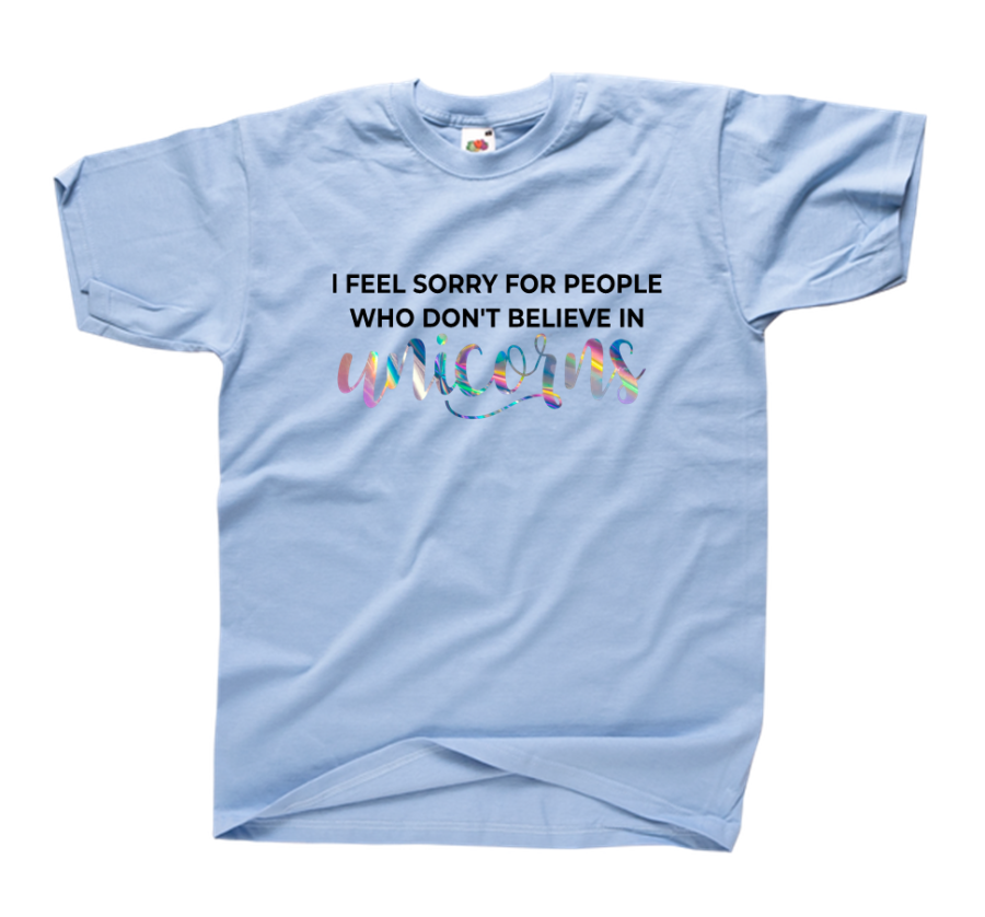 i feel sorry for people who don't believe in unicorns koszulka błętkina.png