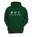 BOYFRIEND bluza z kaptuem z nadrukiem męska dla par zakochanych dla niego butelkowozielona.png