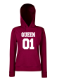 queen 01 bluza z kapturem damska dla par zakochanych walentynkowa bordowa.png
