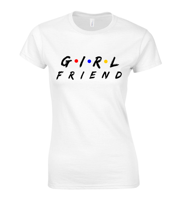 girlfriends koszulka damska dla par zakochanych dla niej prezent walentynki biala.png