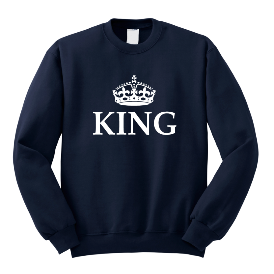 korona KING bluza dla par zakochanych dla niego granatowa.png