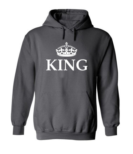 Bluza z kapturem KING korona dla par zakochanych dla niego męska na walentynki