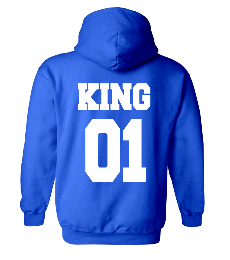 KING 01 bluza z kapturem dla par zakochanych męska dla niego prezent walentynki niebieska.png