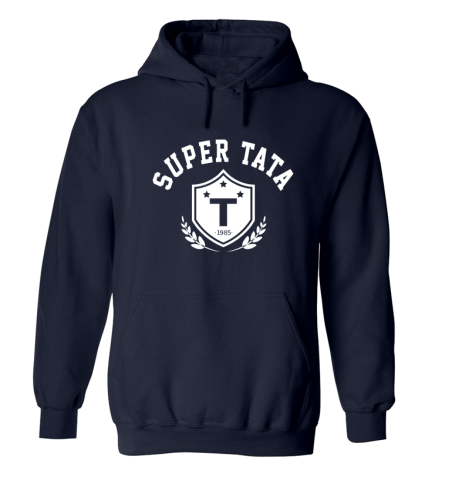 Bluza z kapturem SUPER TATA dla par zakochanych dla niego męska