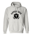 Bluza SUPER TATA dla par zakochanych dla dwojga z kapturem męska szara.png