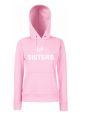bluza z kapturem damska BFF SISTERS dla przyjaciółek przyjaciółki pudroworóżowa.png