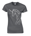 koszulka damska UNICORN jednorożec otuline ciemnoszara.png