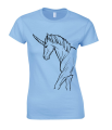 koszulka damska UNICORN jednorożec otuline błekitna.png