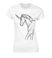 koszulka damska UNICORN jednorożec otuline biała.png