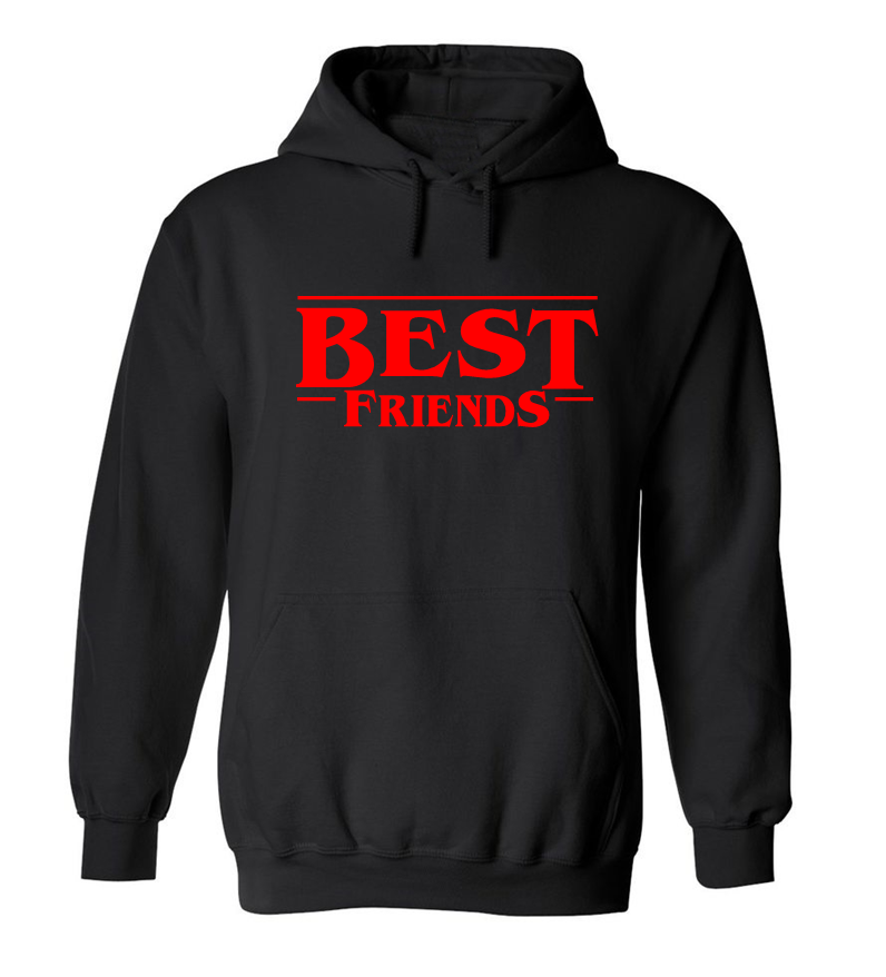 bluza z kapturem BEST FRIENDS logo dla przyjaciółki przyjaciółek przyjaciół czarna.png
