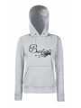 bluza damska z kapturem BEAUTY dla niej dla par zakochanych walentynkowa szara.png