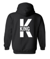 bluza z kapturem kangurka KING duże K dla par zakochanych dla niego walentynki czarna.png