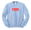 bluza damska QUEEN pasek dla par zakochanych dla niej walentynki błękitna.png