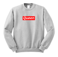 bluza damska QUEEN pasek dla par zakochanych dla niej walentynki szara.png
