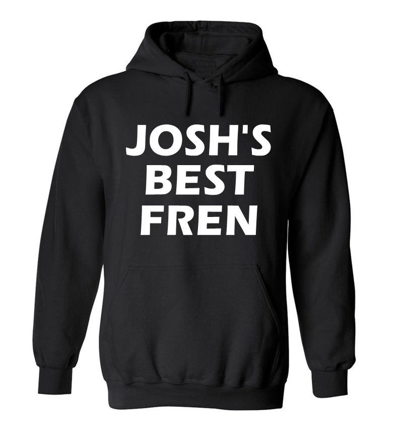 JOSH'S BEST FREN bluza z kapturem dla przyjaciół przyjaciółek czarna.png
