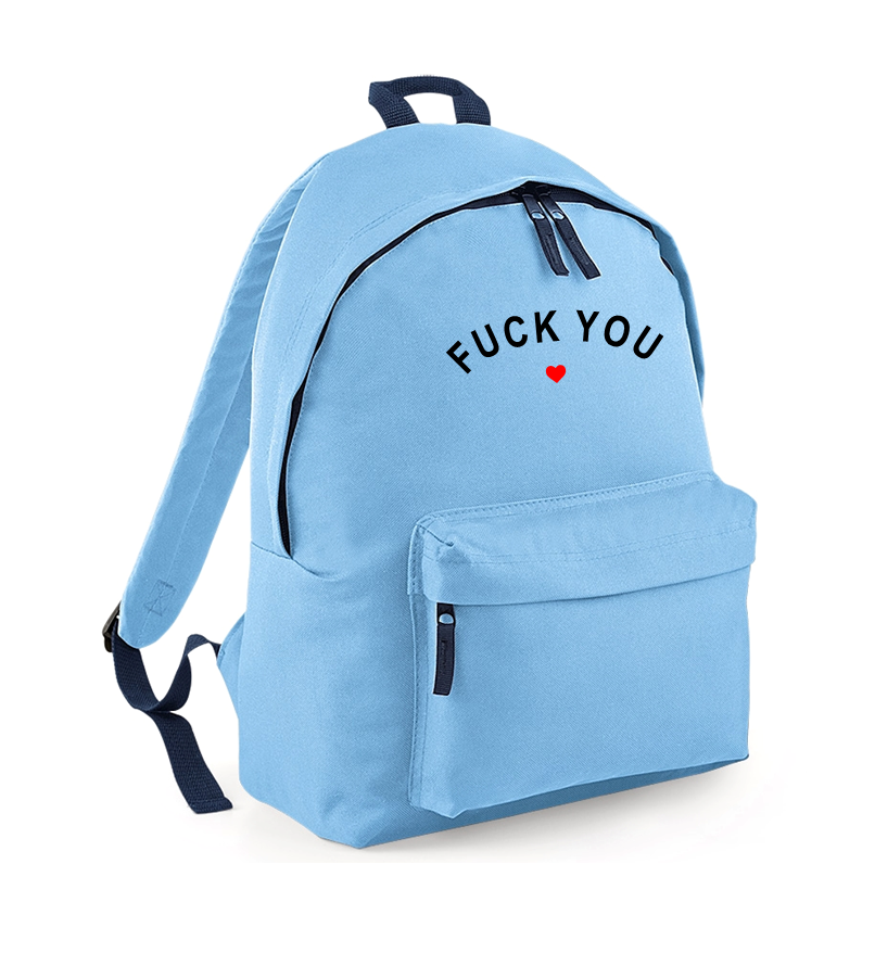 FUCK YOU plecak do szkoł duży pojemny z nadrukiem błękitny.png