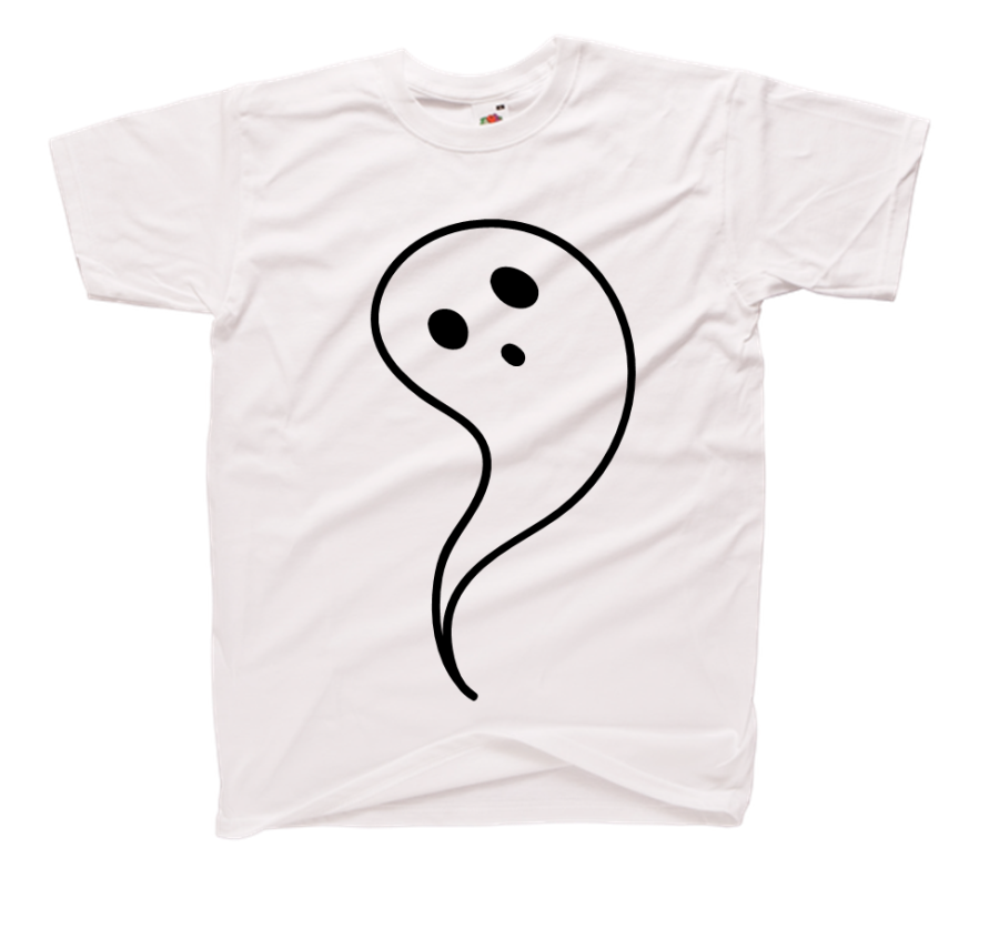 duszek duch koszulka na halloween z nadrukiem biała.png