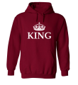 korona KING bluza z kapturem męska dla par zakochanych dla niego bordowa.png