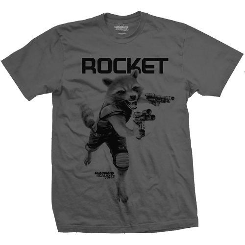 Koszulka ROCKET strażnicy galaktyki GUARDIANS OF THE GALAXY MARVEL ciemnoszara unisex rozm S