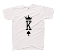 koszulka męska dla par KING karta symbol pik zakochanych biała.png