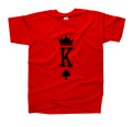koszulka męska dla par KING karta symbol pik zakochanych czerwony.png
