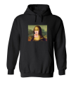 bluza z kapturem MONA LISA lizak fake śmeszne kangurka czarna.png