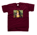 koszulka mona lisa lizak lollipop fake art da vinci z nadrukiem bordowa.png