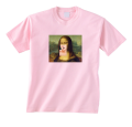 koszulka mona lisa lizak lollipop fake art da vinci z nadrukiem pudroworóżowa.png