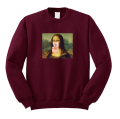 bluza MONA LISA da vinci obraz lizak fake śmeszne bordowa.png