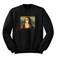 bluza MONA LISA da vinci obraz lizak fake śmeszne czarna.png