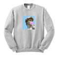 bluza DAWID MICHAŁ ANIOŁ RZEŹBA guma fake śmeszne crewneck szara.png