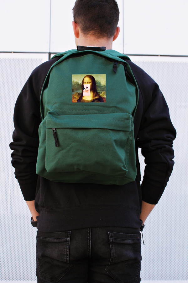 plecak szkoly A4 mona lisa z lizakiem butelkowozielony.png