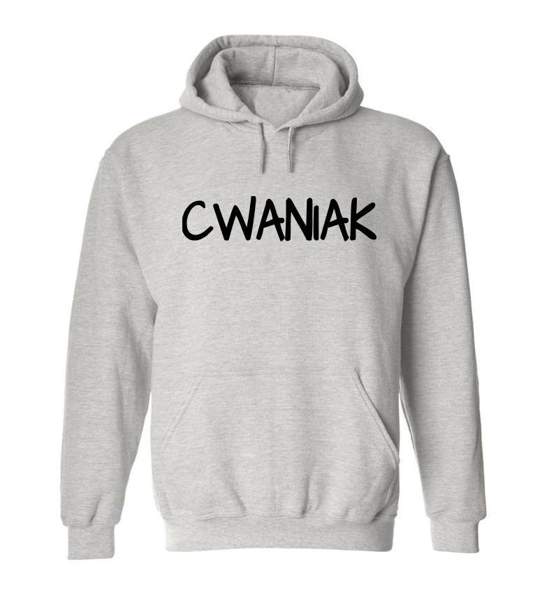 CWANIAK bluza dla par zakochanych dla niego z kapturem szara.png