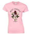 koszulka BEST FRIEND róża dla najlepszej przyjaciółki przyjaźni damska bluzka pudroworózowy.png