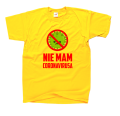 nie mam coronavirusa koszulka z nadrukiem żółta.png