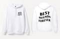 best friends forever hoodie bluza z kapturem BFF dla przyjaciółki przyjaciela z nadrukiem streetwear biała.png
