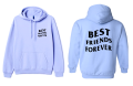 best friends forever hoodie bluza z kapturem BFF dla przyjaciółki przyjaciela z nadrukiem streetwear błękitna.png