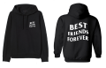 best friends forever hoodie bluza z kapturem BFF dla przyjaciółki przyjaciela z nadrukiem streetwear czarna.png