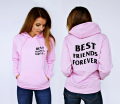 bluza best friends forever hoodie z kapturem kangurka pudroworóżowa.png