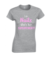 koszulka i do nails what is your superpower paznokcie beauty damska dla kosmetyczki szara.png