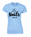 koszulka eat sleep nails repeat paznokcie beauty damska dla kosmetyczki błękitna.png