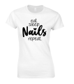 koszulka eat sleep nails repeat paznokcie beauty damska dla kosmetyczki biała.png