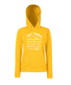 bluza z kapturem damska BEST FRIENDS ARE LIKE FAIRY TALES dla przyjaciół przyjaźni z napisami nadrukiem na prezent kangurka żółta.png