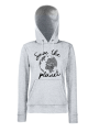 bluza z kapturem damska z nadrukiem save the planet ekologia planeta szara.png