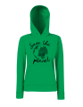 bluza z kapturem damska z nadrukiem save the planet ekologia planeta zielona.png